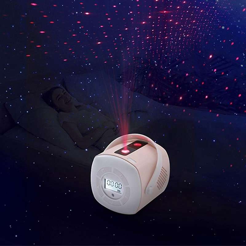 Star Clock Projection Lamp USB Rechargeable Bedroom Bedside Party Atmosphere LED Projection Digital