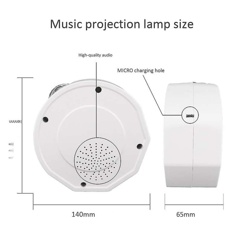 Star Projector USB 6 Colors 360 Degree Rotation Ocean Waving Lamp for Kids Room Galaxy Night Light