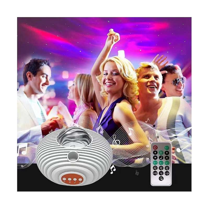 Star Projector Light Decor Adjustable Night Light Projector Northern Lights White Noise Timer for Ba