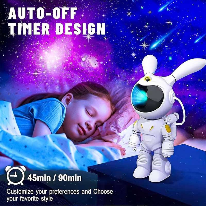 Star Projector, Funny Rabbit Astronaut Galaxy Lights Projector for Bedroom, for Kids, Room Decor, Pa