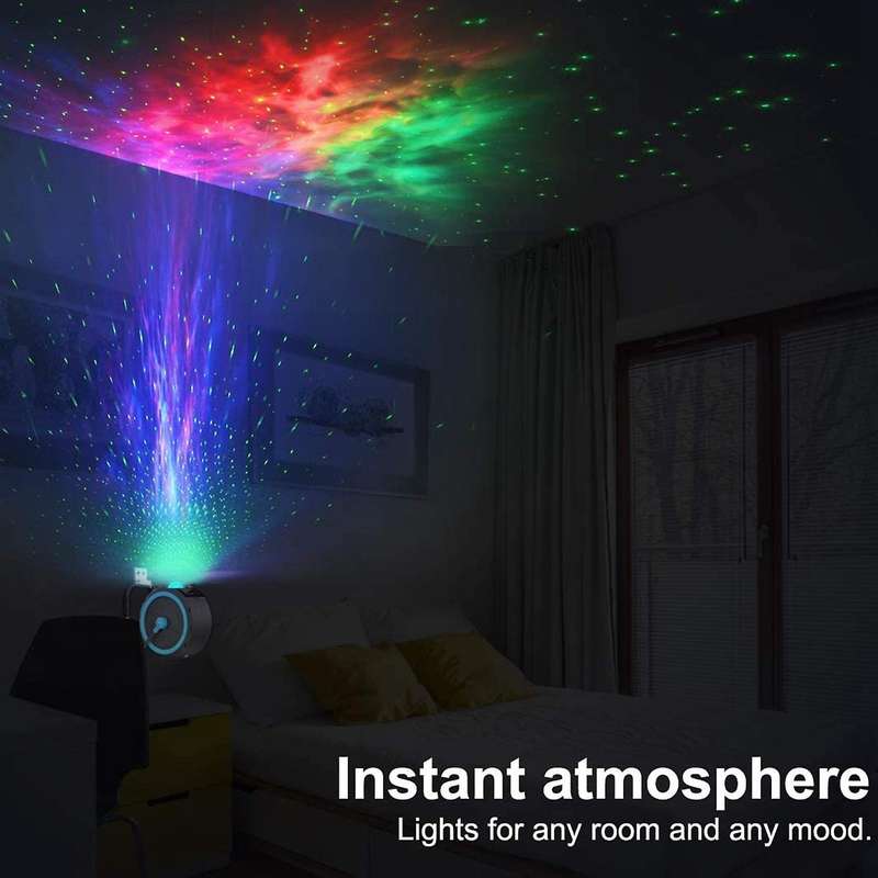 Star Projector, LED Galaxy Projector Light Built-in Bluetooth Music Player Night Light Projector, Ca