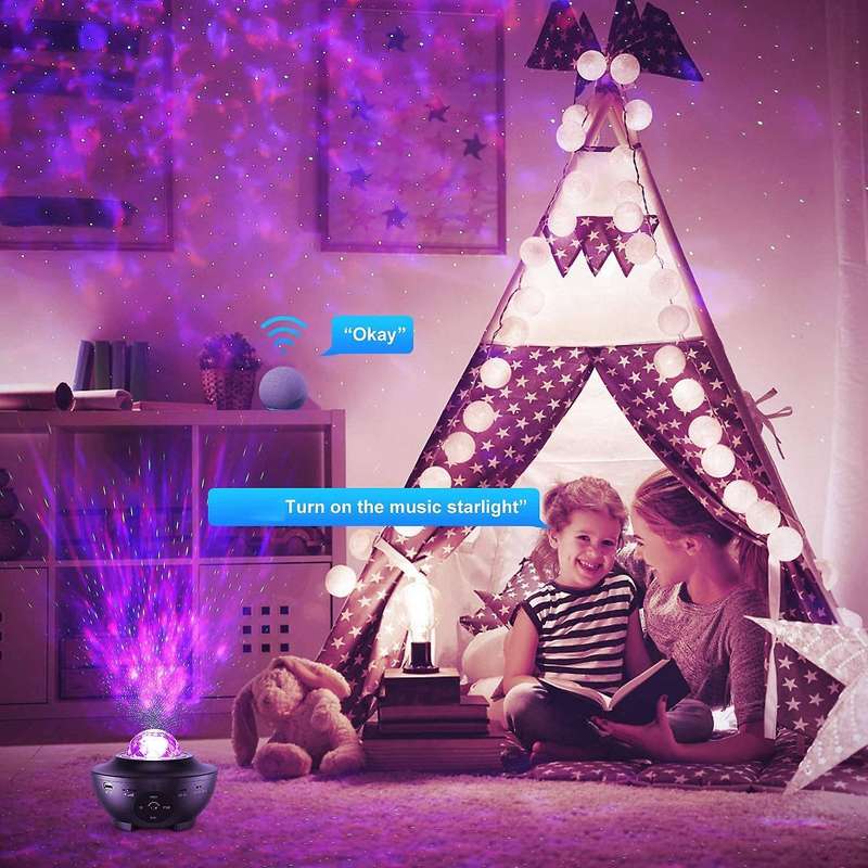 Star Projector, Smart WiFi Galaxy Projector Night Light, Compatible with Alexa and Smart App, 10-Col