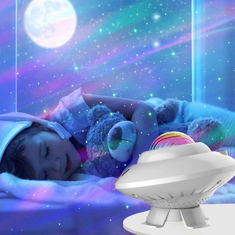Starry Projection Lamp Atmosphere Lamp Aurora Bluetooth Speaker Night Light for Bedroom Kids Adults