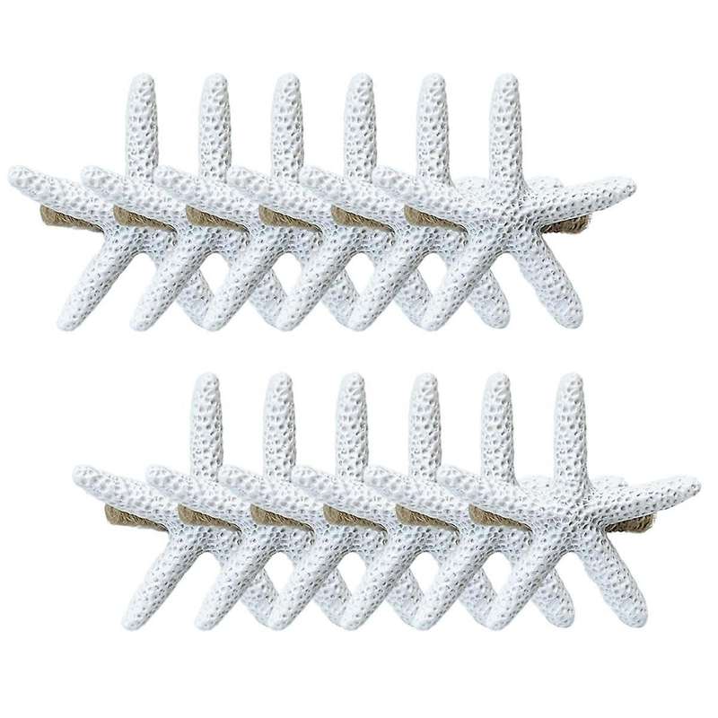 Starfish Napkin Rings Set of 12 Sea Star Napkin Rings Bulk for Beach Dinning Table Decoration,Napkin
