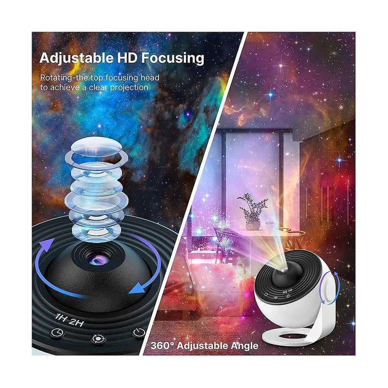 Starry Projector, Projector Lamp, Starry for Bedroom, 12 Discs, Led Starry Projector