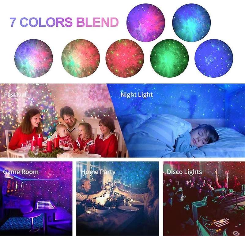 Starry Projector Rotating Night Light Led Galaxy Colorful Nebula Cloud Lamp EU Plug