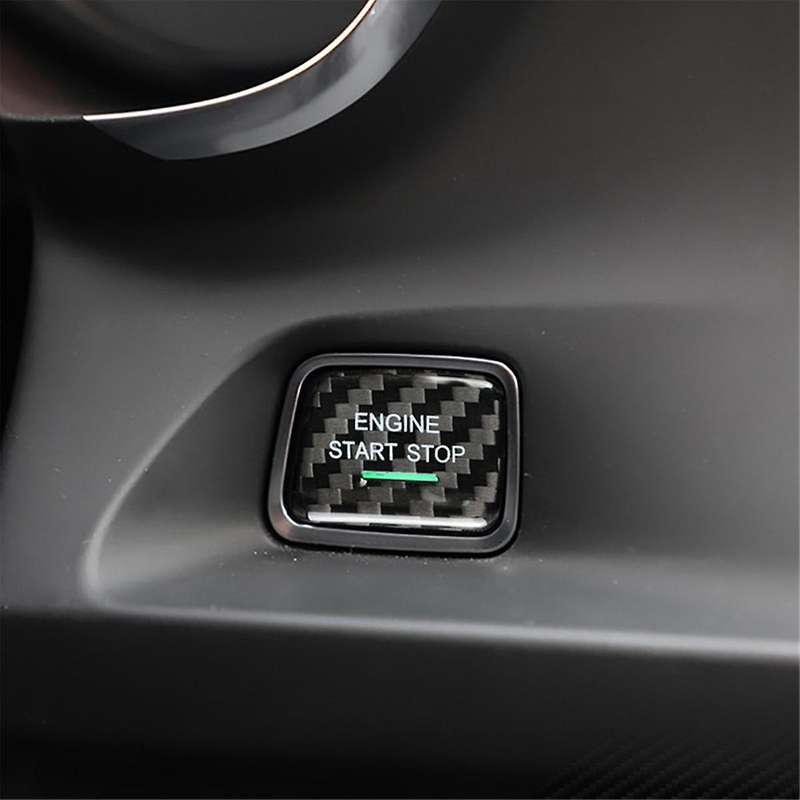 Start Stop Push Button for C7 Car Engine Ignition Switch Button Cover Decoration Trim(B)