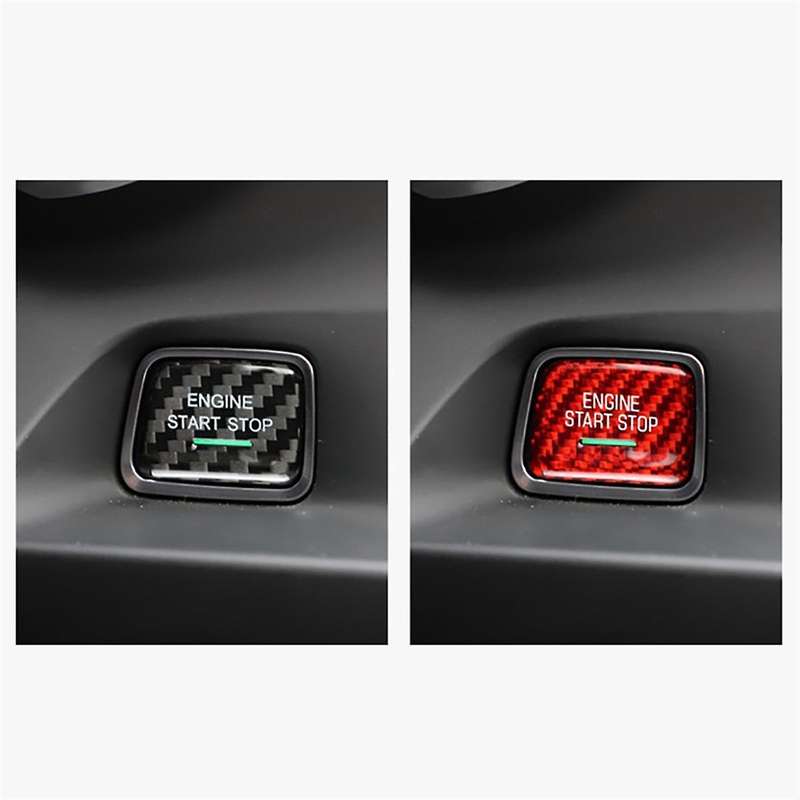 Start Stop Push Button for C7 Car Engine Ignition Switch Button Cover Decoration Trim(B)