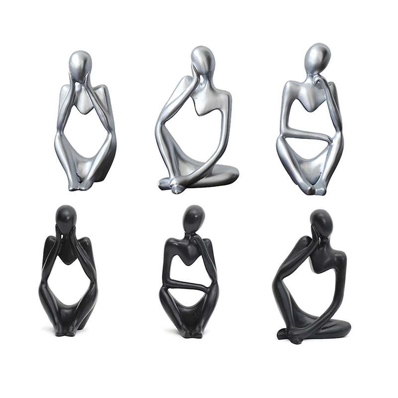 Statue Decor Abstract Art Sculpture, Resin Collectible Figurines for HomeLiving Room Office Shelf De