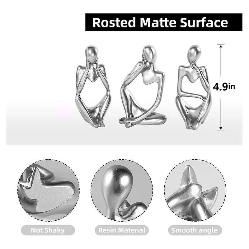 Statue Decor Abstract Art Sculpture, Resin Collectible Figurines for HomeLiving Room Office Shelf De