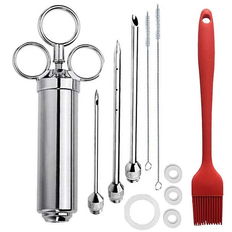 Steak Syringe 2-Oz Marinade Seasoning Injector Turkey Meat Injectors Stainless Cooking 2Oz Turkey Ne
