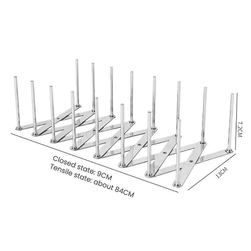 Steaming Rack Adjustable Dish Drying Racks Draining Board Kitchenware Pot Holder Rack Hanging Outdoo