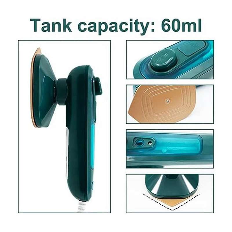 Steamer for Clothes, Handheld Clothes Steamer Fast Heat-up, Portable Fabric Steam Iron Fabric Wrinkl
