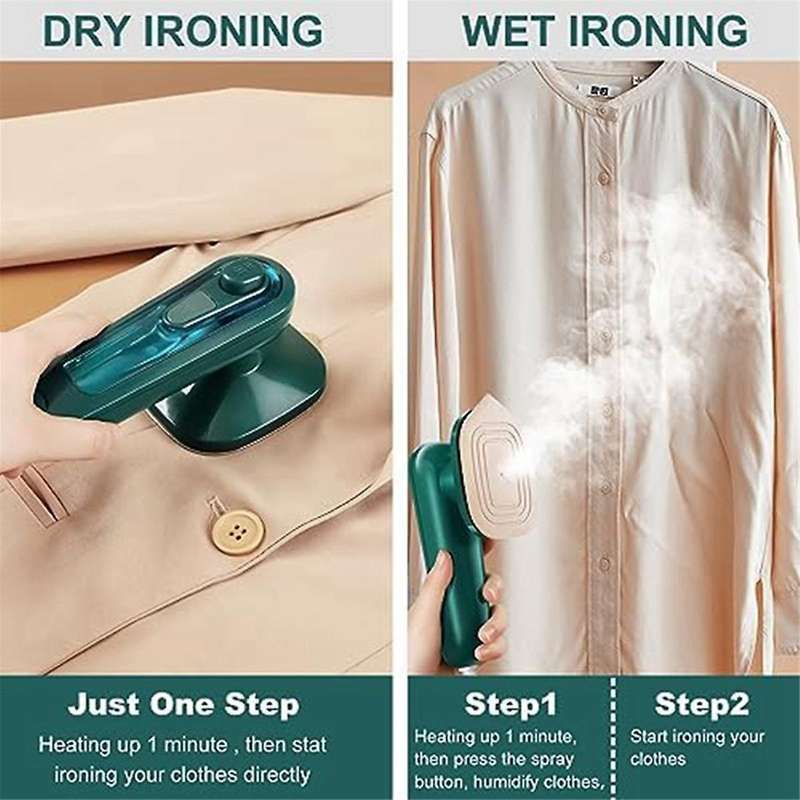 Steamer for Clothes, Handheld Clothes Steamer Fast Heat-up, Portable Fabric Steam Iron Fabric Wrinkl