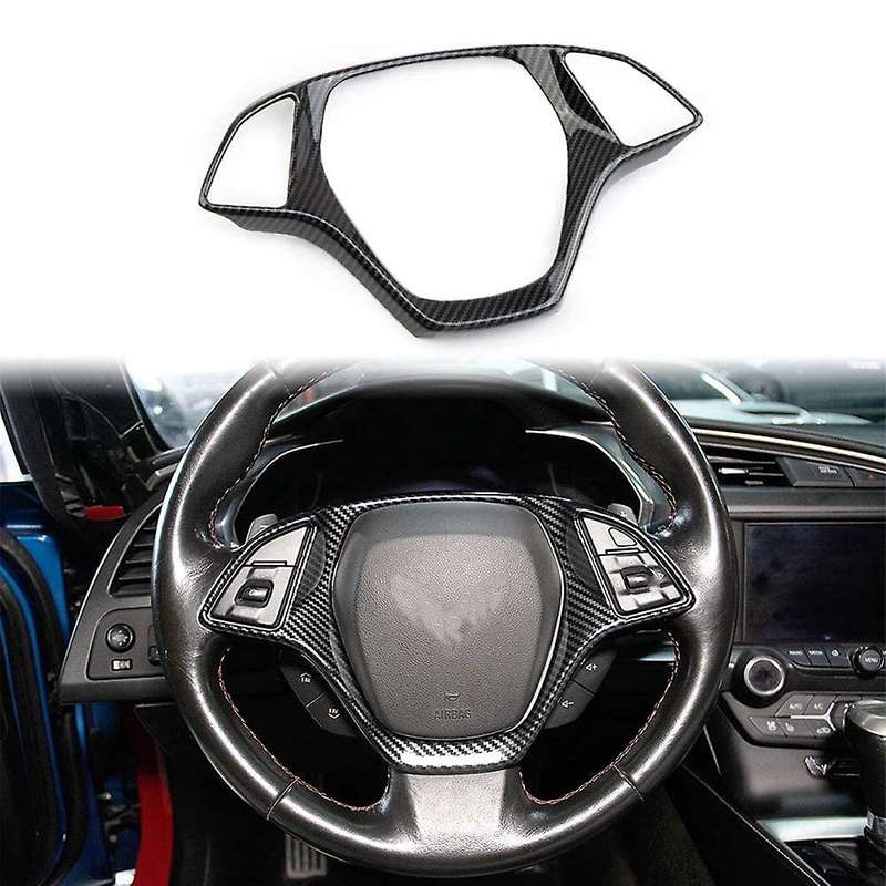 Steering Cover Molding Trim for Corvette C7 2014 2015 2016 2017 2018 2019 Accessories Abs Carbon Fi