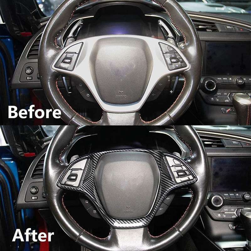 Steering Cover Molding Trim for Corvette C7 2014 2015 2016 2017 2018 2019 Accessories Abs Carbon Fi