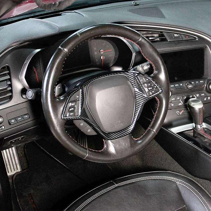 Steering Cover Molding Trim for Corvette C7 2014 2015 2016 2017 2018 2019 Accessories Abs Carbon Fi