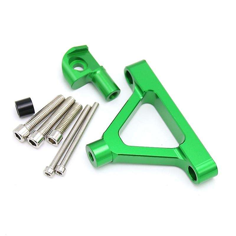 Steering Damper Stabilizer Bracket Mount Kit for Ninja ZX6R 2007-2008, Green