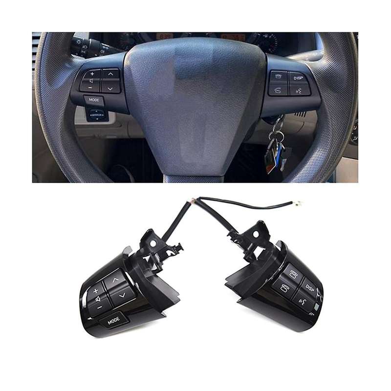 Steering Wheel Audio Control Button Switch 84250-02230 for / Wish / Altis 2010-2013 Bright Black