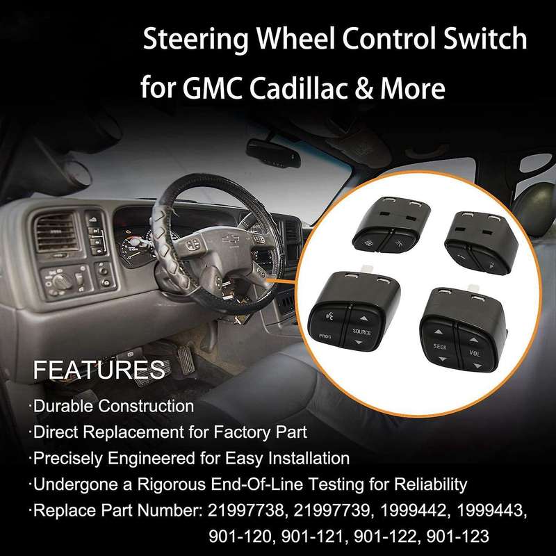 Steering Wheel Control Switch Button for 2003-2009 21997738