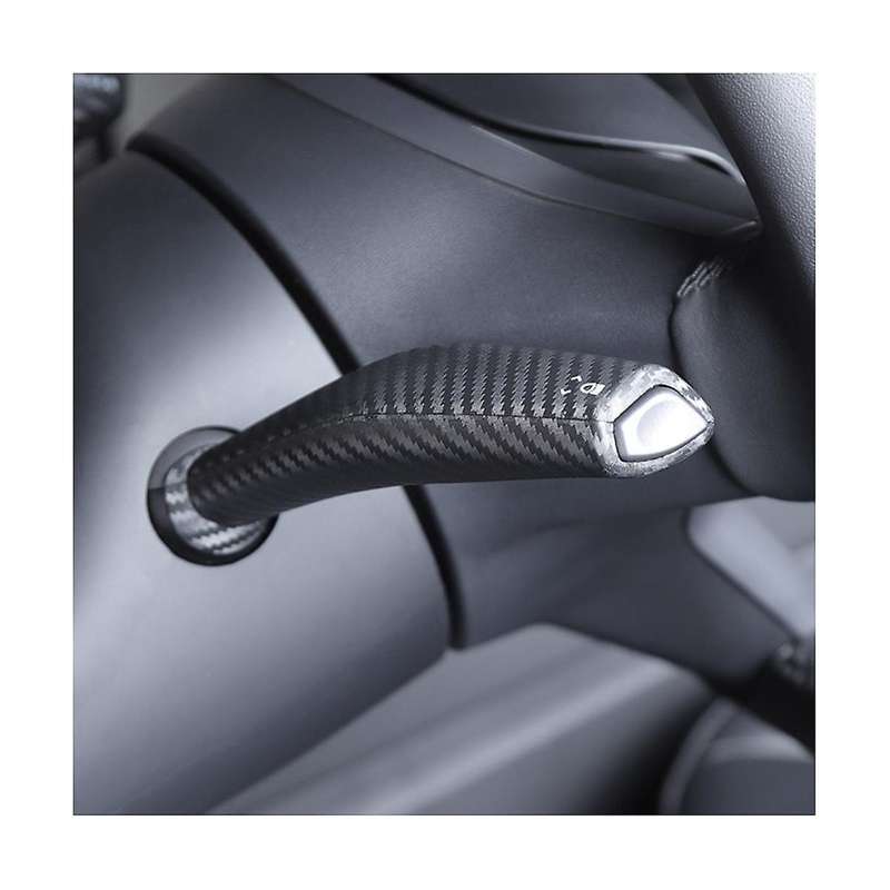 Steering Wheel Column Gear Shift Cover for Model Y 2017-2023 Gear Lever Wrap Decoration ( Carbon)