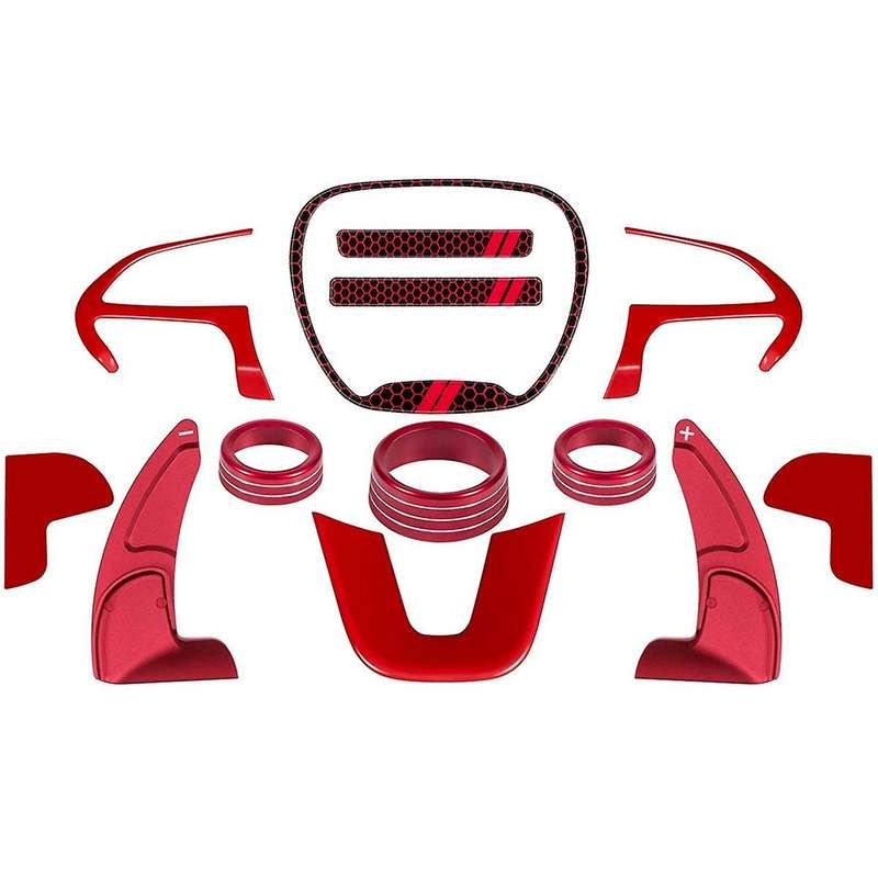 Steering Wheel Cover Trim Accessories for Charger 2015-2021 Shift Paddle Air Conditioner Switch Butt
