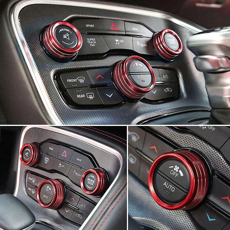 Steering Wheel Cover Trim Accessories for Charger 2015-2021 Shift Paddle Air Conditioner Switch Butt