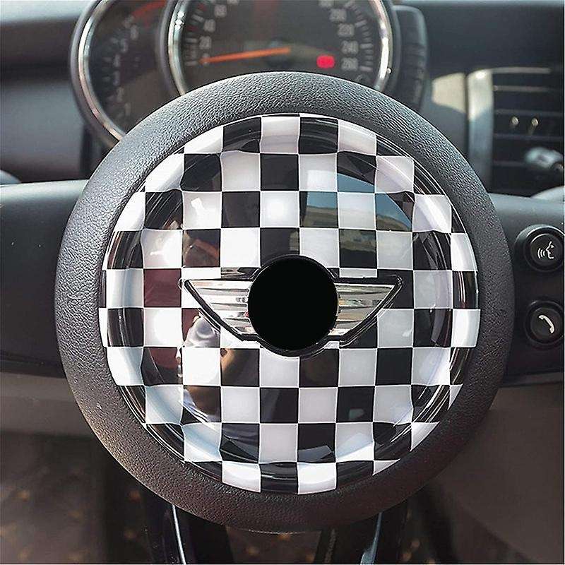 Steering Wheel Cover Logo Emblem Cap Trim for F Series F54 F55 F56 F57 F60 Countryman Checkered B