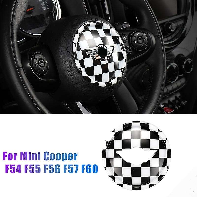 Steering Wheel Cover Logo Emblem Cap Trim for F Series F54 F55 F56 F57 F60 Countryman Checkered B
