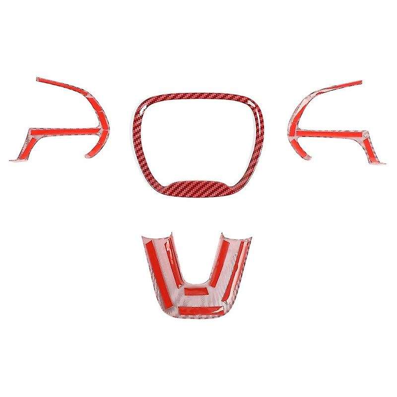 Steering Wheel Cover Trim for 2015-2020 Charger for Durango Grand SRT8, ABS Red Carbon Fiber