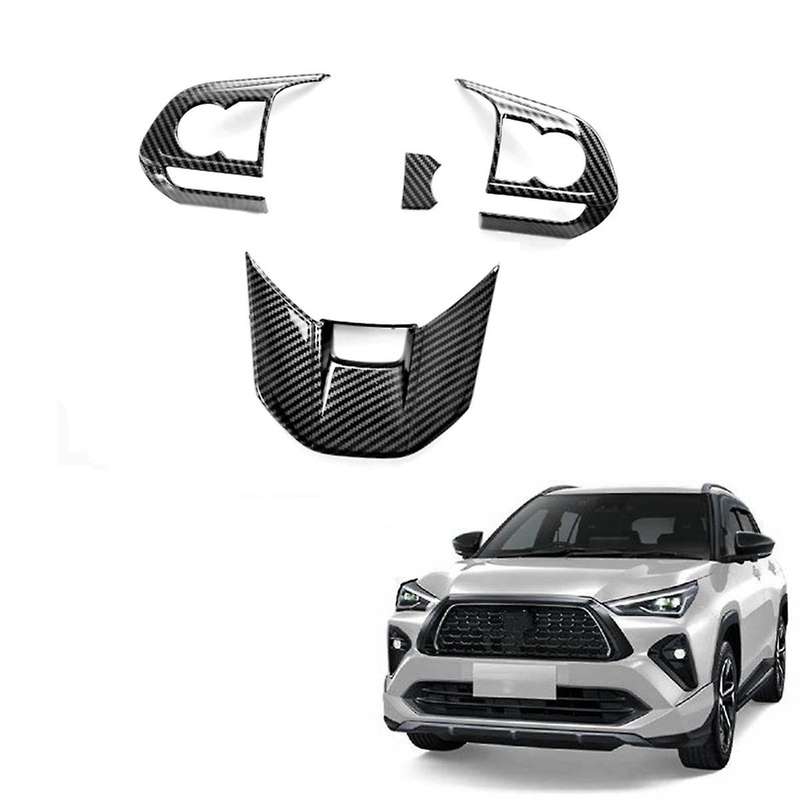 Steering Wheel Cover Trim Kit for Yaris 2023 2024 Southeast Asia Version Interior Accessories ,Carbo