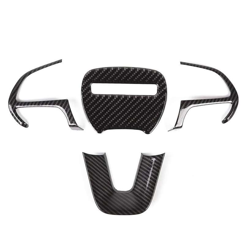 Steering Wheel Cover Trim for 2015-2021 Charger Accessories Carbon Fiber Steering Wheel Decor Sticke