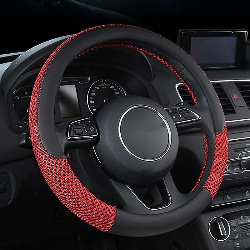 Steering Wheel Cover Universal 15 Inch Microfiber Leather Breathable Anti-Slip,Warm in Winter and Co