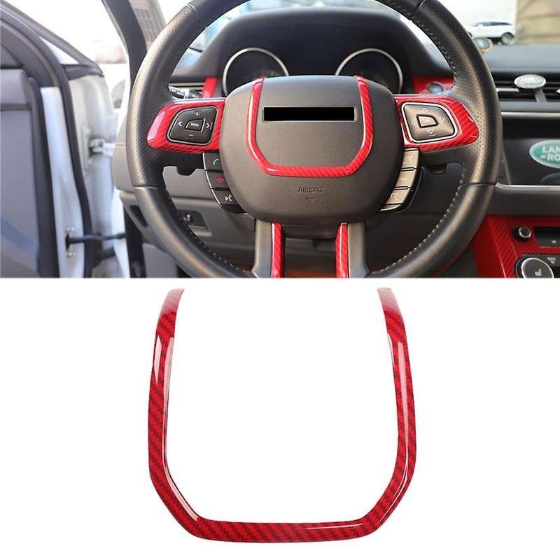 Steering Wheel Decorative Strips Cover Trim Stickers for Range Evoque Accessories 2012-2019 Red
