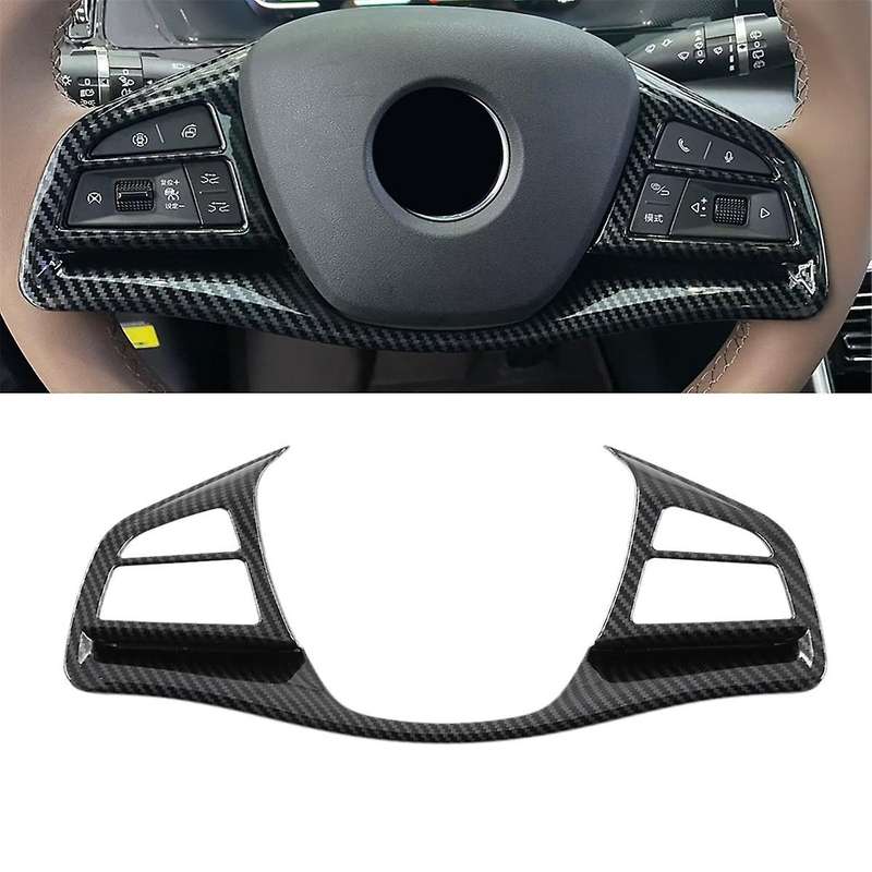 Steering Wheel Frame Decor Switch Button Cover Trim Decoration Carbon Fiber Look for TANG