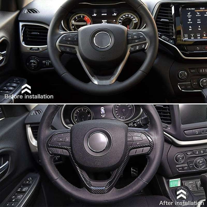 Steering Wheel Interior Decoration Trim Carbon Fiber Cover for 2014-2020 Grand for 2016-2020