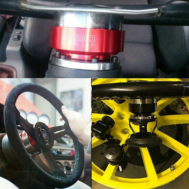 Steering Wheel Hub Adapater,Universal 6 Hole Steering Wheel Quick Release Hub Adapter Snap Off Boss