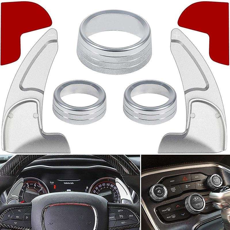 Steering Wheel Shift Paddle+Air Conditioner Switch CD Button Knob for Charger 2015-2020