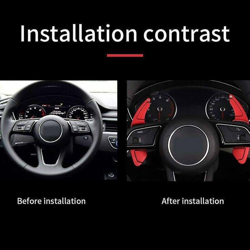 Steering Wheel Shift Paddle Blade Aluminum Extension Shifter for- A3 S3 A4 S4 B8 A5 S5 A6 S6 A8 R8 Q