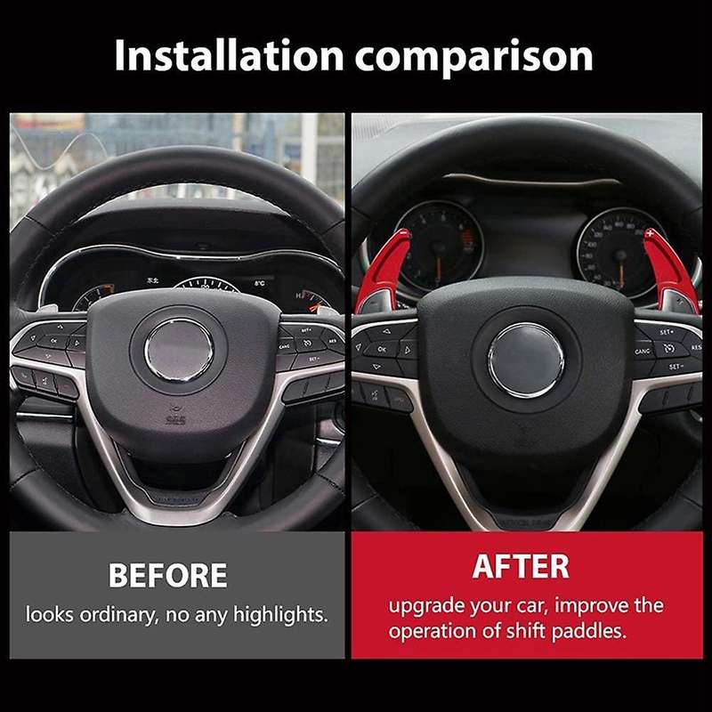 Steering Wheel Shift Paddles + AC Knob Covers for Grand 2014 2015 2016 2017 2018 2019 2020 Accessori