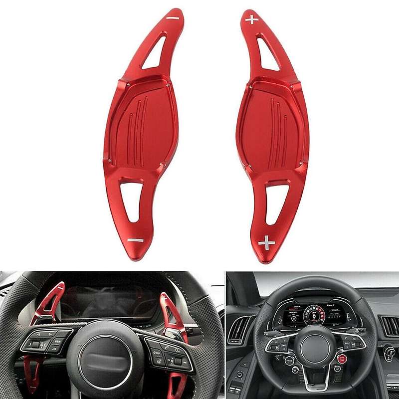 Steering Wheel Shift Paddle Shifter Extension Trim Cover Aluminium Alloy for - R8 RS3 4 5 6 7 TT - 2