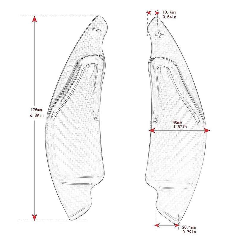 Steering Wheel Shift Paddles Shift Lever Paddles for IS 06-12 Red