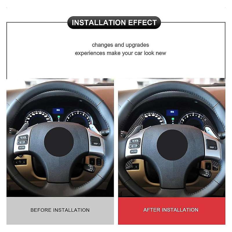 Steering Wheel Shift Paddles Shift Lever Paddles for IS 06-12 Black