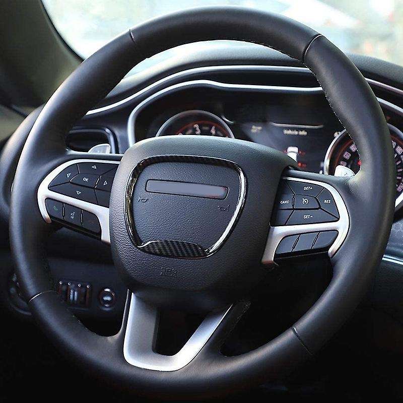 Steering Wheel Trim for 2015-2020 Charger for Grand SRT8 2014-2020, ABS Carbon Fiber