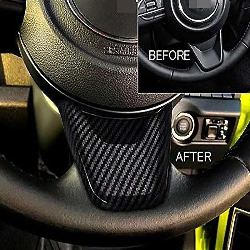 Steering Wheel U-Shaped Trim ABS Inner Steering Wheel Cover Trim Fit for Jimny 2019 2020
