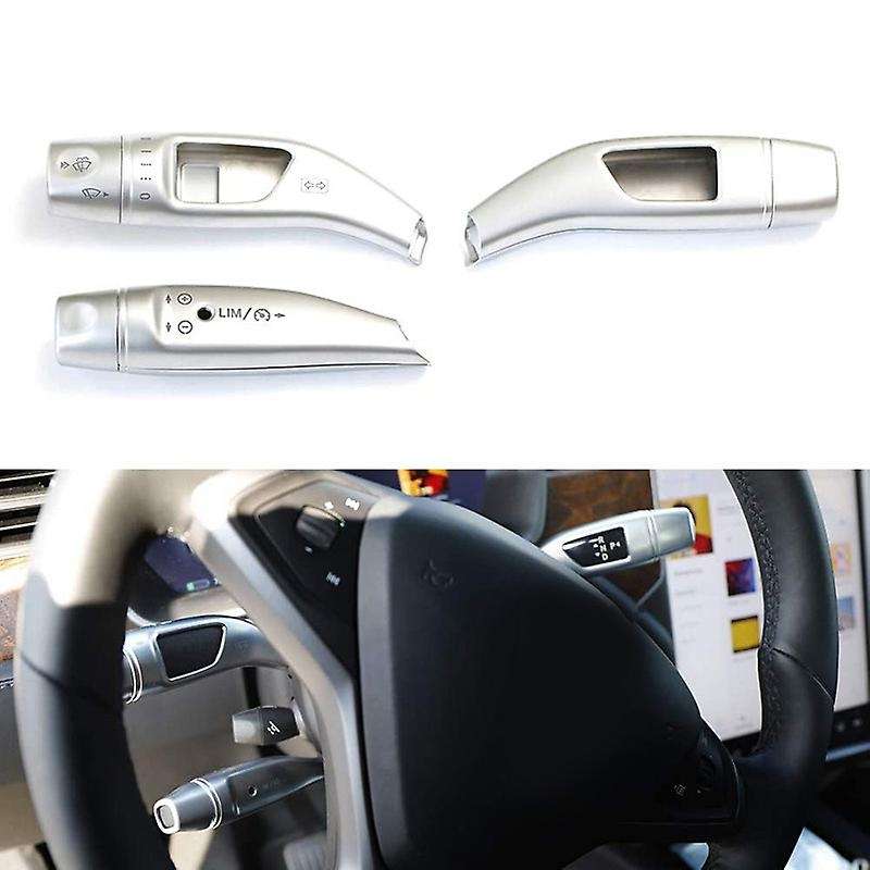 Steering Wheel Wiper Lever Sequins Gear Lever Trim Covers for MODEL S/MODEL X/ QX30