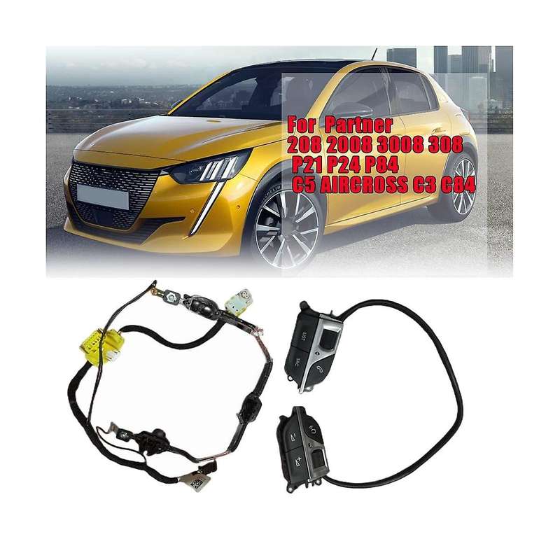 Steering Wheel Wire Harness+multifunctional Switch Buttons Assy 9812313777 98255044zd for 208 4008