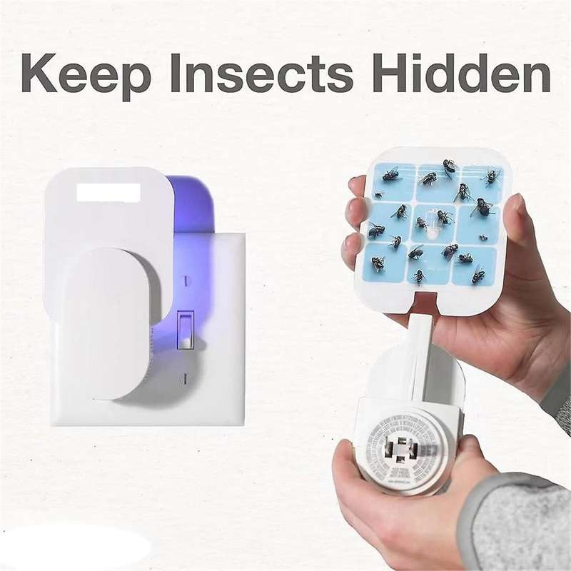 Sticky Mosquito Lamp Anti-Insect Trap Home Sticky Mosquito Lamp with Sticky Board Fruit Fly Trap EU