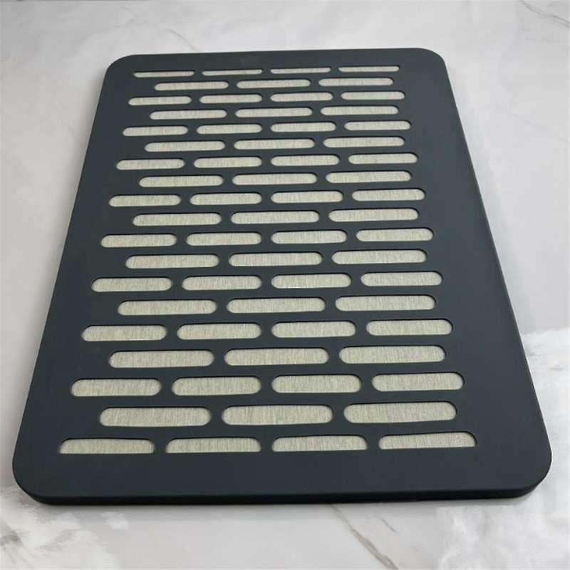 Stone Dish Drying Mats for Kitchen Counter, Diatomaceous Earth Mat Wrapped In Silicone Webbing to Pr