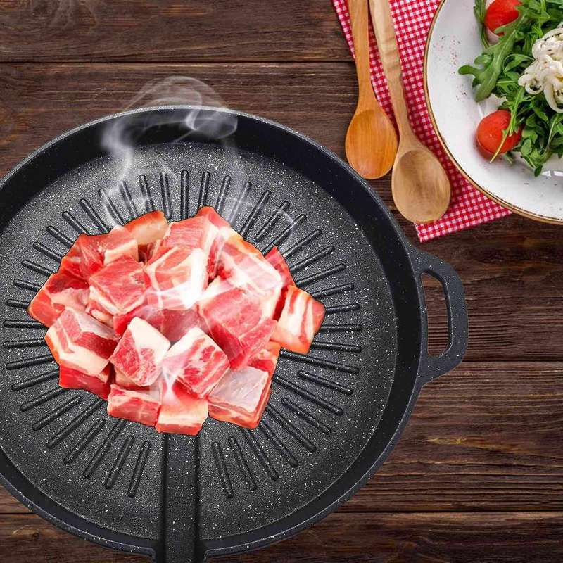 Stone Baking Tray Korean Household Induction Cooker Gas Universal Barbecue Pot Square Baking Tray